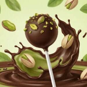 Cake pops chocolat pistache